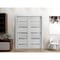 Sartodoors Sliding Closet Bypass Doors 48 x 96in, Quadro 4445 Light Grey Oak W/ Frosted Glass, Sturdy Rails QUADRO4445DBD-OAK-4896 - alternate 5